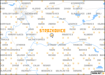 map of Strážkovice