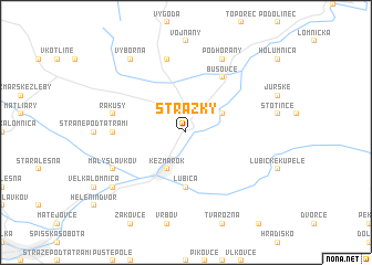 map of Strážky