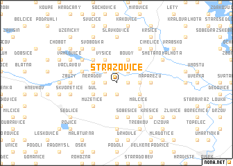 map of Strážovice