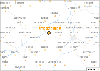 map of Strážovice