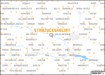 map of Stráž u České Lípy