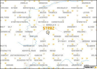 map of Stráž