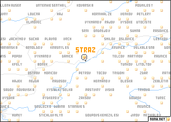 map of Stráž