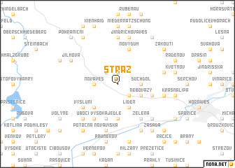 map of Stráž