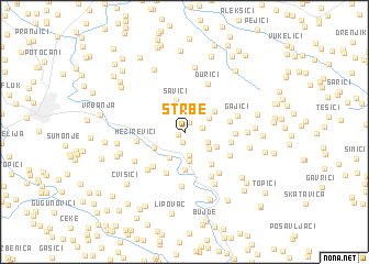 map of Štrbe