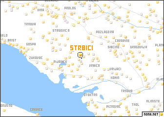 map of Štrbići