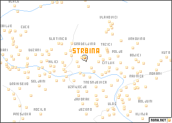 map of Štrbina