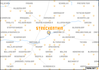 map of Streckenthin