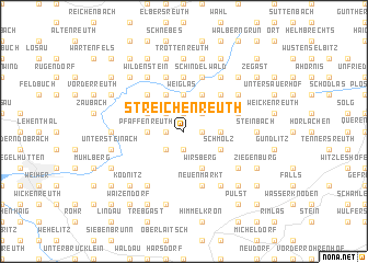 map of Streichenreuth