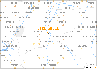map of Strei Săcel