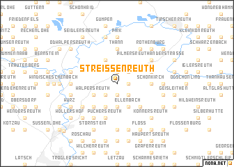 map of Streißenreuth