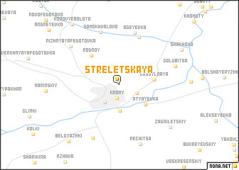 map of Streletskaya