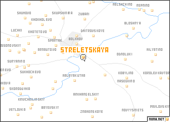 map of Streletskaya