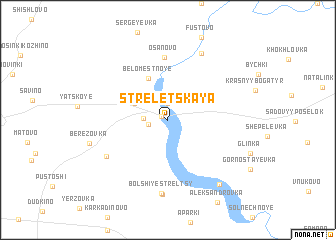 map of Streletskaya