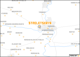 map of Streletskaya