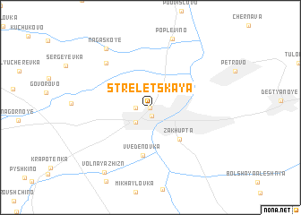 map of Streletskaya