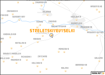 map of Streletskiye Vyselki