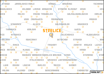 map of Střelice