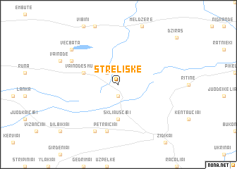 map of Strėliškė