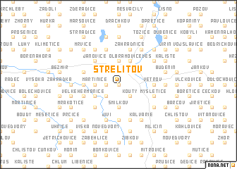 map of Střelítov