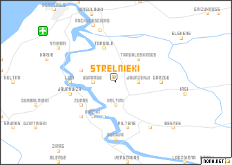 map of Strēlnieki