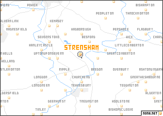 map of Strensham