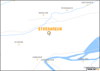 map of Streshnëva