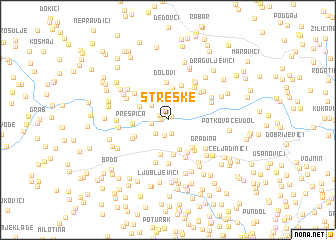 map of Streške