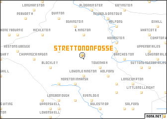 map of Stretton on Fosse