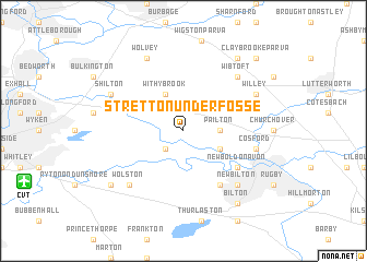 map of Stretton under Fosse