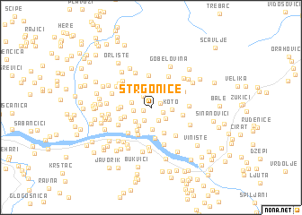 map of Strgonice