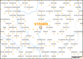 map of Strhaře