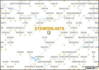 map of Stříbrná Lhota