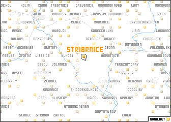 map of Stříbrnice