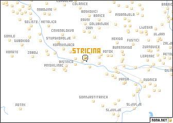 map of Stričina