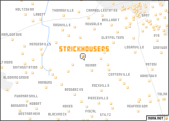 map of Strickhousers