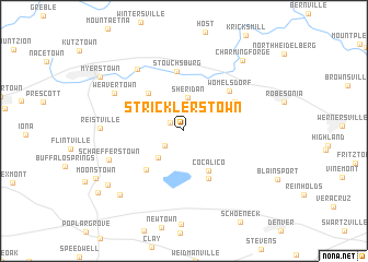 map of Stricklerstown