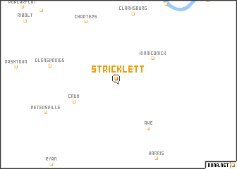 map of Stricklett