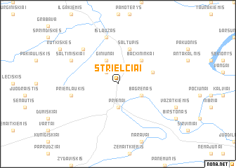 map of Strielčiai