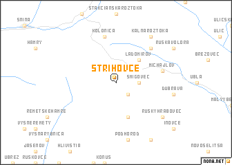 map of Strihovce
