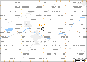 map of Střimice