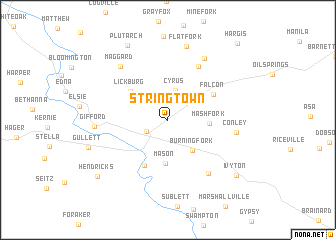 map of Stringtown