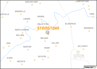 map of Stringtown