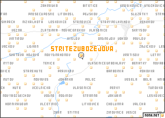 map of Střítež u Božejova