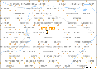 map of Střítež