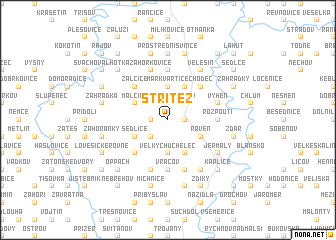 map of Střítež