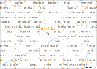 map of Střítež