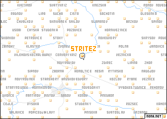 map of Střítež