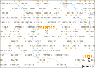 map of Střítež