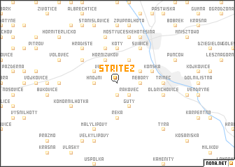 map of Střítež